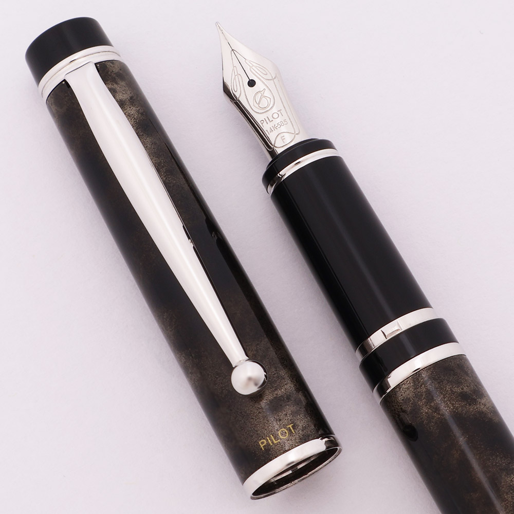 Pilot Namiki Grance Fountain Pen - Grey Marble w/Chrome Trim, C/C